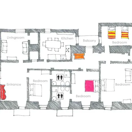 Appartamento Grande In Centro 4 4 Bagni Torino